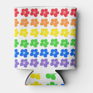 LGBT Rainbow Flowers Gay Pride Freedom & Equality  Can Cooler