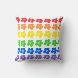 LGBT Rainbow Flowers Gay Pride Freedom & Equality  Cushion