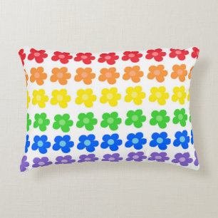 LGBT Rainbow Flowers Gay Pride Freedom & Equality Decorative Cushion