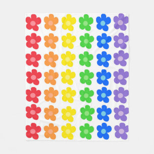 LGBT Rainbow Flowers Gay Pride Freedom & Equality Fleece Blanket