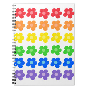 LGBT Rainbow Flowers Gay Pride Freedom & Equality Notebook