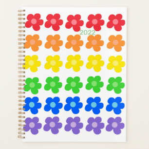 LGBT Rainbow Flowers Gay Pride Freedom & Equality Planner