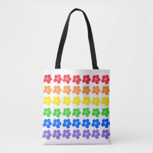 LGBT Rainbow Flowers Gay Pride Freedom & Equality  Tote Bag