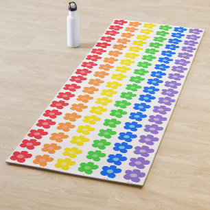 LGBT Rainbow Flowers Gay Pride Freedom & Equality  Yoga Mat