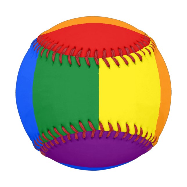 LGBT Rainbow Gay Pride Flag Baseball (Front)