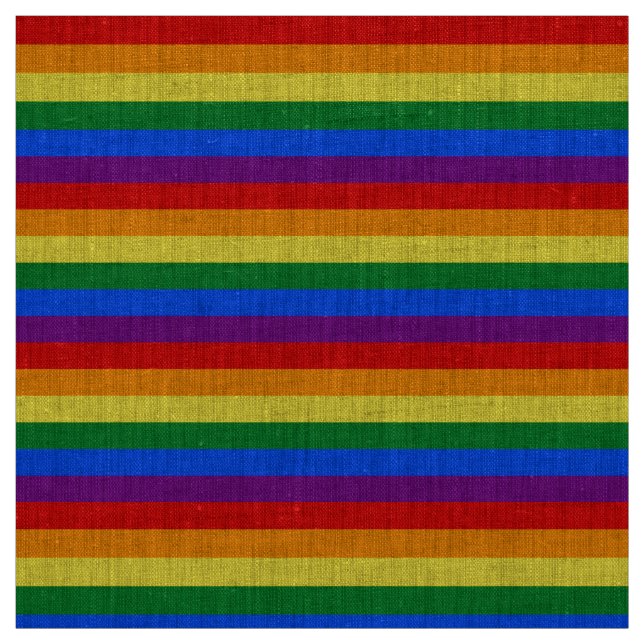 LGBT Rainbow Gay Pride Flag Fabric (Swatch)
