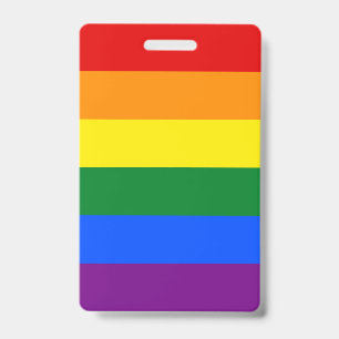 LGBT Rainbow Gay Pride Flag ID Badge