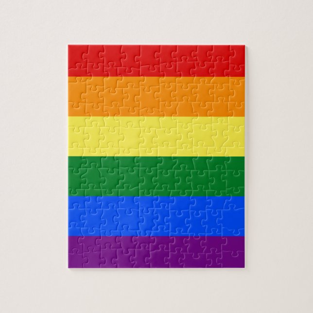 LGBT Rainbow Gay Pride Flag Jigsaw Puzzle (Vertical)