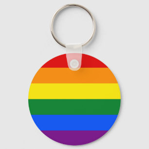 LGBT Rainbow Gay Pride Flag Key Ring