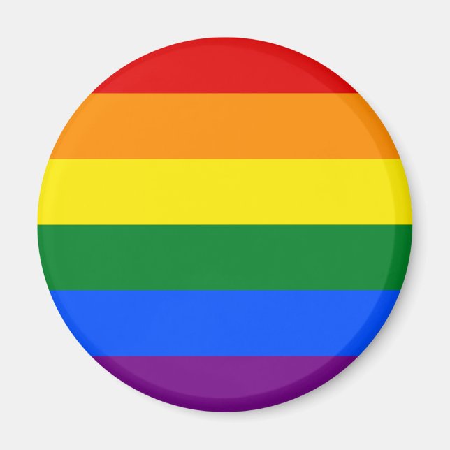 LGBT Rainbow Gay Pride Flag Magnet (Front)