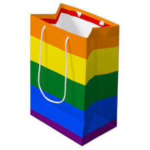 LGBT Rainbow Gay Pride Flag Medium Gift Bag