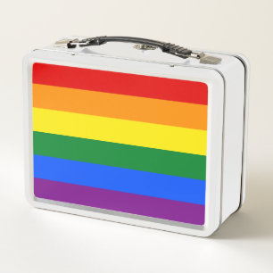 LGBT Rainbow Gay Pride Flag Metal Lunch Box