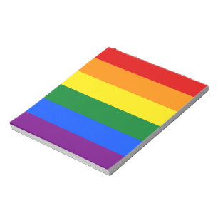 LGBT Rainbow Gay Pride Flag Notepad