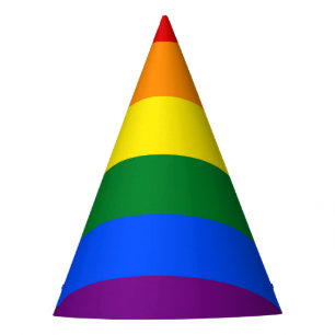 LGBT Rainbow Gay Pride Flag Party Hat