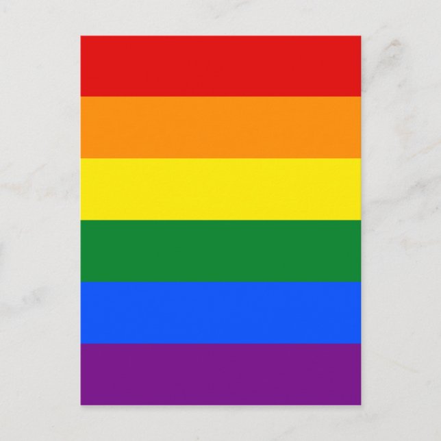 LGBT Rainbow Gay Pride Flag Postcard (Front)