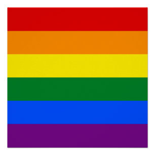 LGBT Rainbow Gay Pride Flag Poster