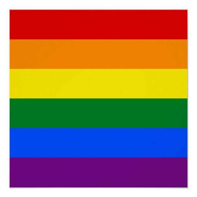 LGBT Rainbow Gay Pride Flag Poster (Front)