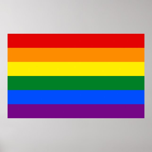 LGBT Rainbow Gay Pride Flag Poster (Front)
