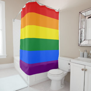 LGBT Rainbow Gay Pride Flag Shower Curtain