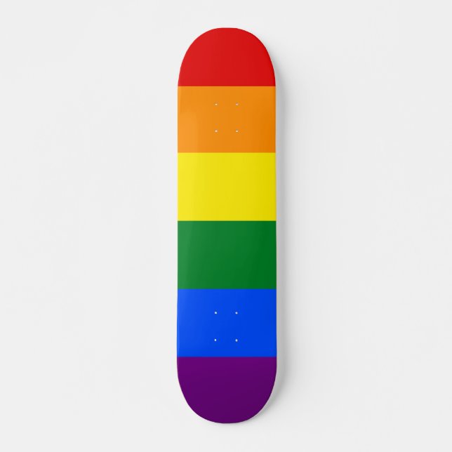 LGBT Rainbow Gay Pride Flag Skateboard (Front)