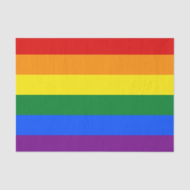 LGBT Rainbow Gay Pride Flag Tissue Paper (Front)