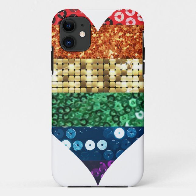 lgbt rainbow heart Case-Mate iPhone case (Back)