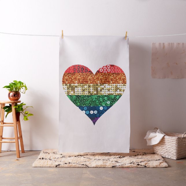 lgbt rainbow heart fabric (In Situ)