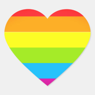 Lgbt Rainbow Heart Gay Pride Flag   Lgbt Month Heart Sticker