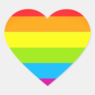 Lgbt Rainbow Heart Gay Pride Flag | Lgbt Month Sticker