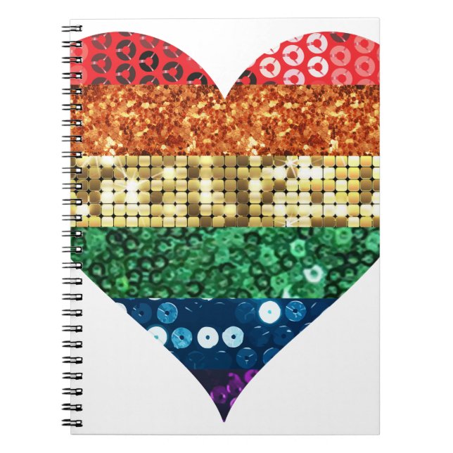 lgbt rainbow heart notebook (Front)