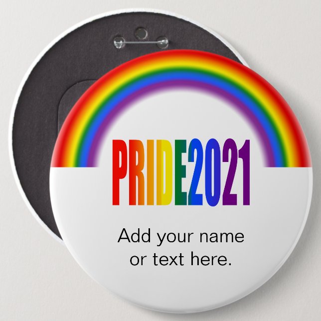 LGBT Rainbow LGBTQ Gay Pride 2021 6 Cm Round Badge (Front & Back)