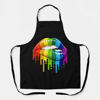 LGBT Rainbow Lip Gay Pride Apron