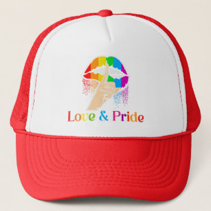 Lgbt Rainbow Lips ,Love and Pride Lgbt Trucker Hat