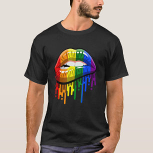 Lgbt Rainbow Lips Pride Gay Homosexual Lesbian 1 T-Shirt
