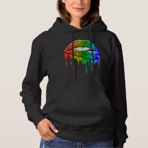 Lgbt Rainbow Lips Pride Gay Homosexual Lesbian Hoodie