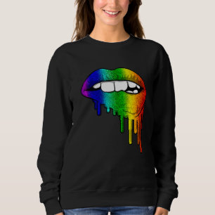 Lgbt Rainbow Lips Pride Gay Homosexual Lesbian Sweatshirt
