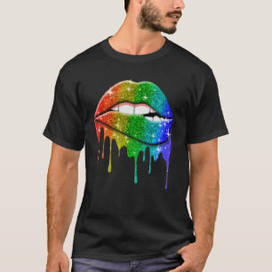 Lgbt Rainbow  Lips Pride  Gay Homosexual Lesbian T-Shirt