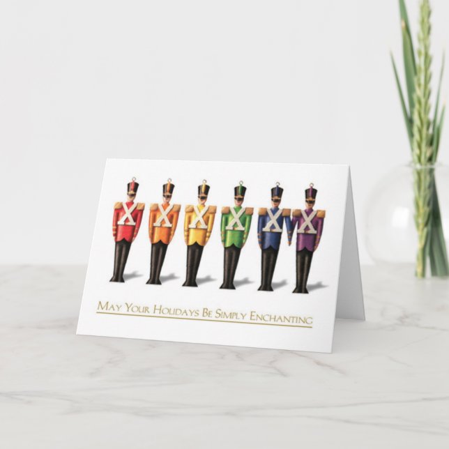 LGBT Rainbow Nutcracker General Holiday Card (Front)
