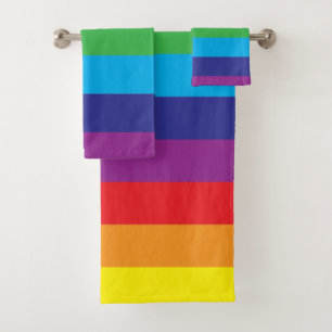 Lgbt Rainbow Pattern Lgbt Bath Towel Set
