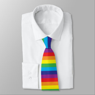 Lgbt Rainbow Pattern Tie