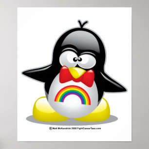 LGBT Rainbow Penguin Poster