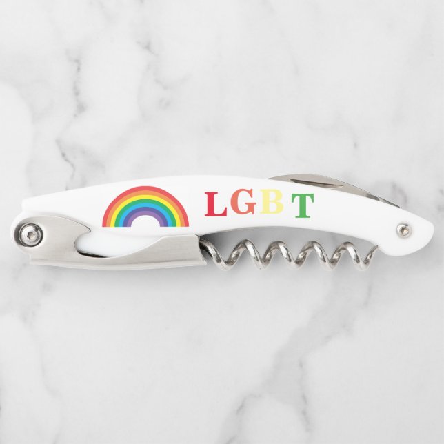 LGBT Rainbow Pride Corkscrew (Front)