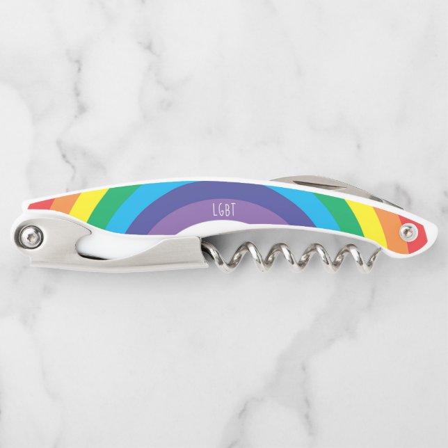LGBT Rainbow Pride Corkscrew (Front)
