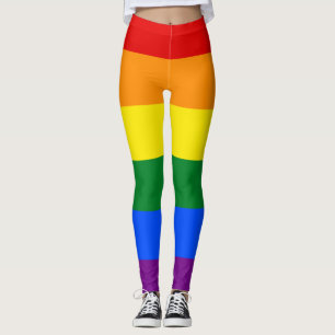 LGBT Rainbow Pride Flag Horizontal Stripe Leggings