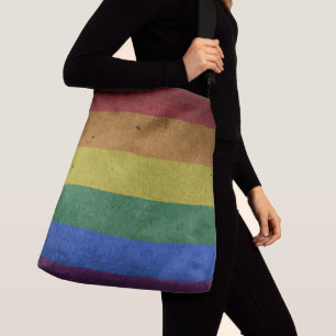 LGBT Rainbow Pride Flag Retro Style Crossbody Bag