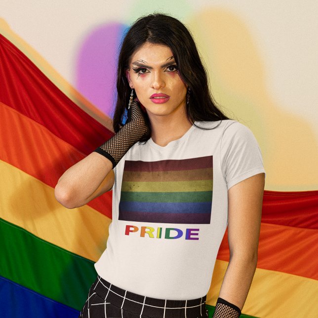 LGBT Rainbow Pride Flag Retro Style T-Shirt (LGBT Rainbow Pride Flage Retro Style Women's T-Shirt)