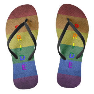 LGBT Rainbow Pride Flag Retro Style Thongs