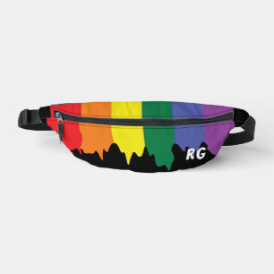LGBT Rainbow Pride Flag With Text Bum Bags