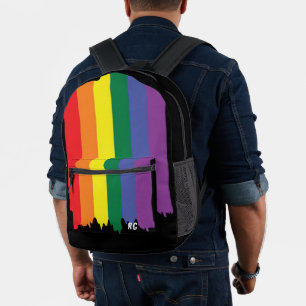 LGBT Rainbow Pride Flag With Text Printed Backpack