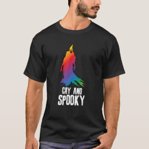 LGBT Rainbow Pride Gay Spooky Ghost Gift Halloween T-Shirt